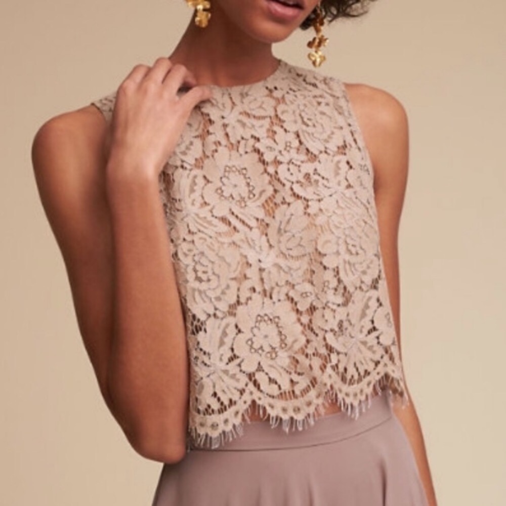 BHLDN Cleo top in Mink Grey